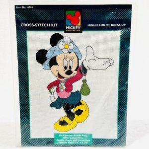 Mickey Unlimited Cross Stitch Kit - Minnie Mouse Dress Up - New/Sealed